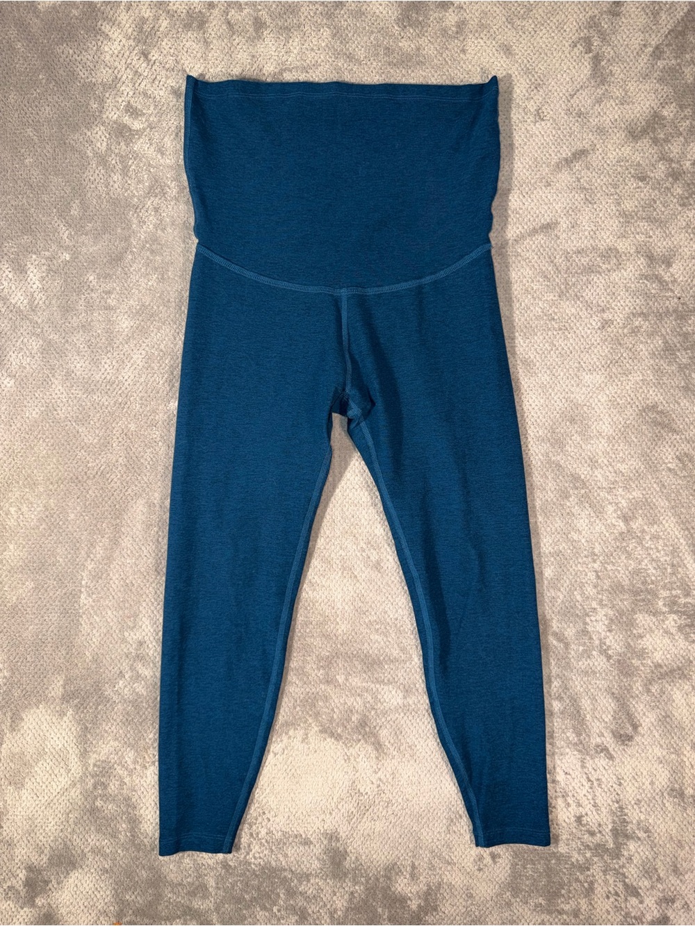 Beyond Yoga Beyond the Bump Maternity Leggings Large Blue Over Belly High Rise